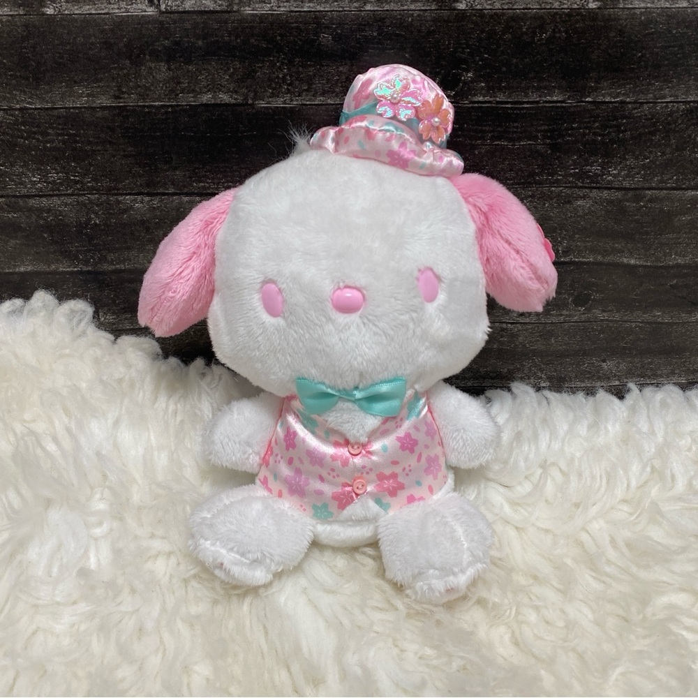 SANRIO POCHACCO SAKURA PINK JAPAN LIMITED CHERRY BLOSSOM STUFFED PLUSH TOY